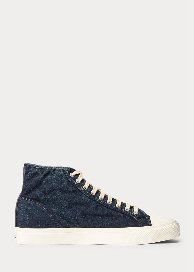 RRL スニーカー レディース ネイビー Mayport インジゴ キャンバス DFOKL1260